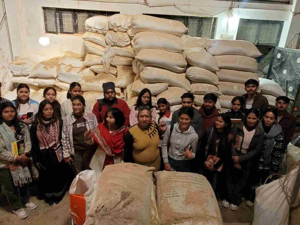 Students and Faculty from D.B.S. P.G. College Exploring Ojas Animal Feeds